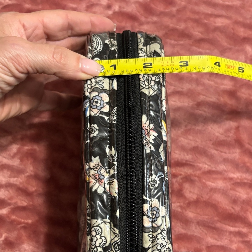 Vera Bradley Black and White Floral Cosmetic Case - Picture 5 of 9